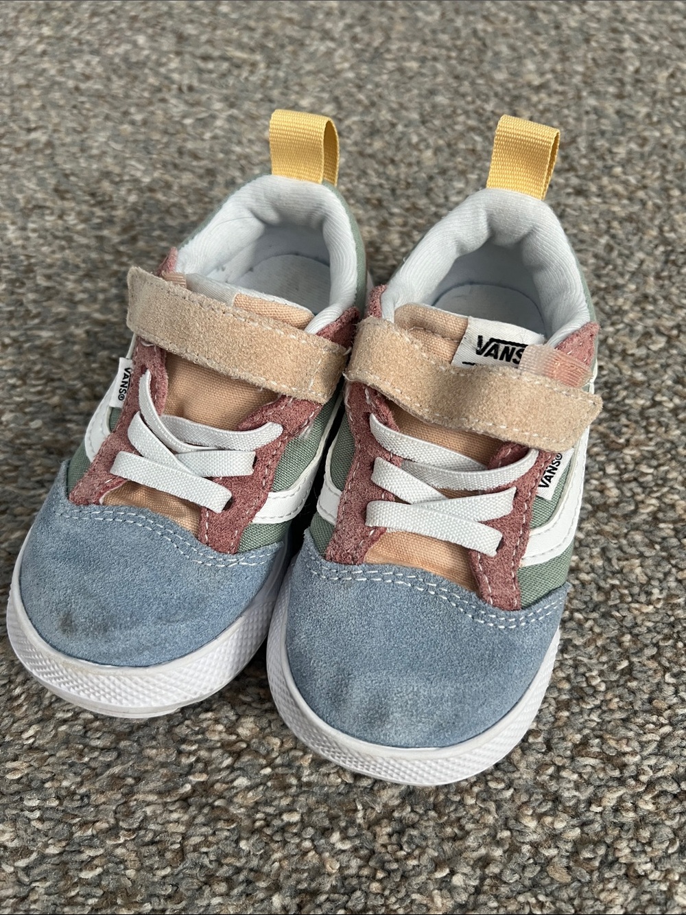 Vans Kids Suede & Canvas Sneakers in Blue, Green, Pink & Yellow